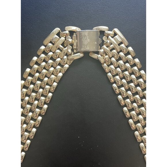 Vintage 90s Panther Link Necklace Set 3 pieces Gold Tone Quality Jewelry Y2k - Picture 13 of 16